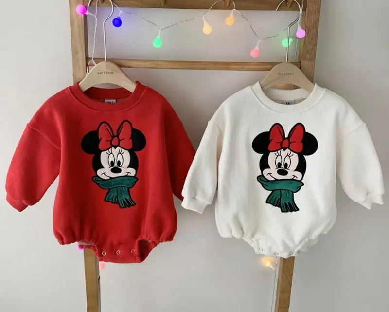Christmas Mickey Scarf Bodysuit