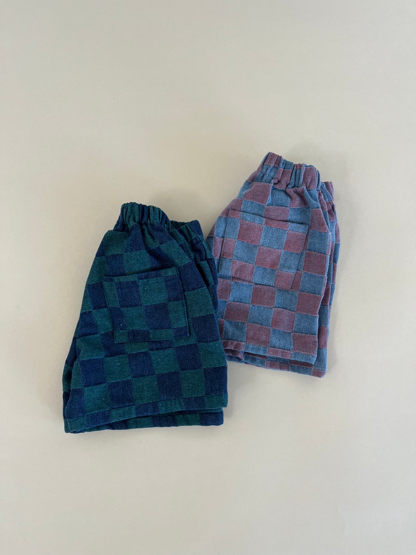 Two Tone Denim Shorts