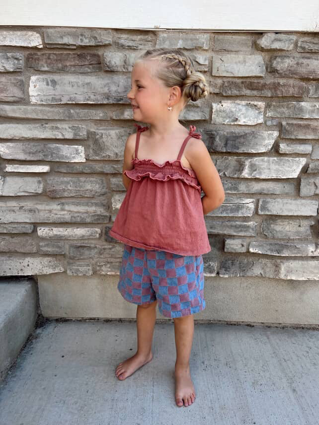 Two Tone Denim Shorts