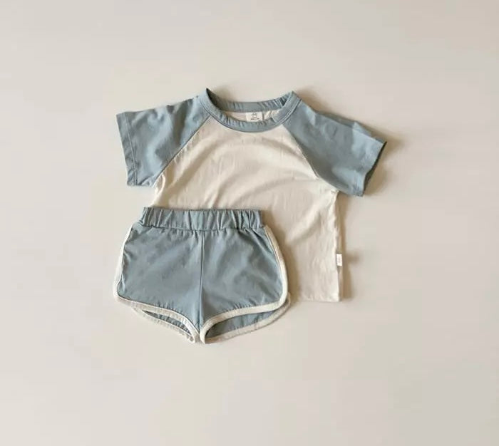 Blue Shorts Set