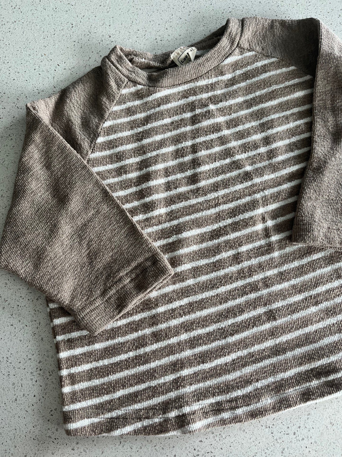 Beige Striped Long Sleeve