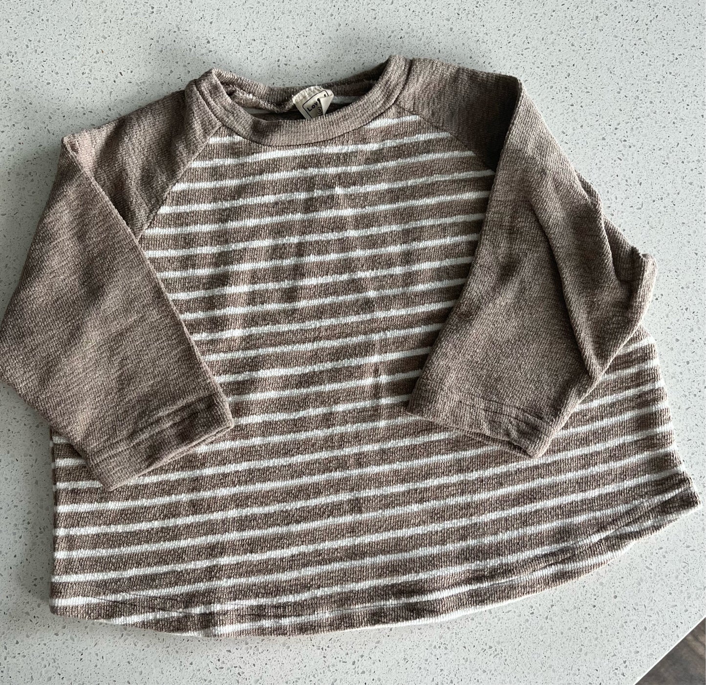 Beige Striped Long Sleeve